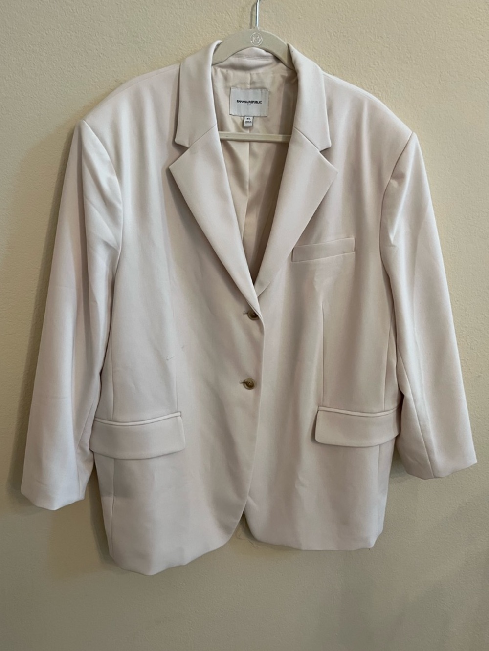 Banana Republic Factory Oversized Cream Blazer Office Business NWT Size XL